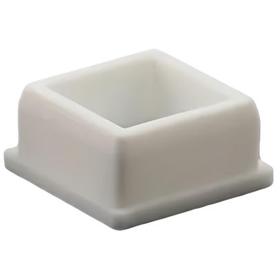 Silicone Snap-In Hole Plugs for Square Tubing, White, 8-Pack (27.6 mm)