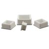Silicone Snap-In Hole Plugs for Square Tubing, White, 8-Pack (27.6 mm) view 2