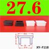 Silicone Snap-In Hole Plugs for Square Tubing, White, 8-Pack (27.6 mm) view 3