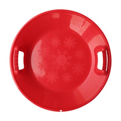 SunsoilGiant Snow Sled, Stable Handles, Portable, Durable, Cold-Resistant, Lightweight, Comfortable, Red L