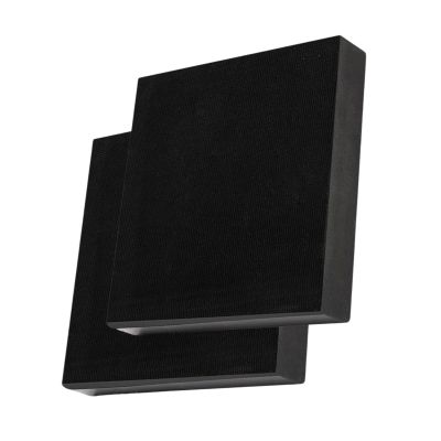Rubber Vibration-Damping Block, 120 x 120 mm Square Pad, 12–30 mm Thick, for Washers, Dryers and Treadmills, Black, 2-Pack