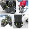 DRESSOOS Anti-Slip Shoe Crampons, Five Spikes, 2 Pairs, Black view 4
