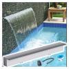 Stainless Steel Waterfall Spillway Box with Pipe Connector Kits for Outdoor Water Features view 1
