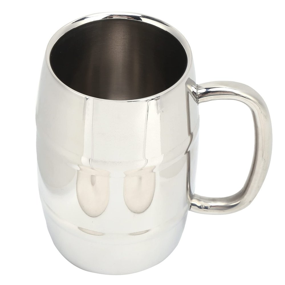 OVAQUIXI Beer Mug, Insulated Stainless Steel Coffee Cup, Durable Double-Wall Construction, 550 ml, for Parties and Gatherings