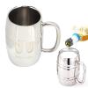 OVAQUIXI Beer Mug, Insulated Stainless Steel Coffee Cup, Durable Double-Wall Construction, 550 ml, for Parties and Gatherings view 2