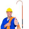 Insulated High-Voltage Rescue Hook, 1.5 m, Red view 1