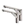 Triangular Brackets, 2-Pack, Heavy-Duty Folding Shelf Brackets, White, 14 Inches view 1