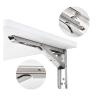 Triangular Brackets, 2-Pack, Heavy-Duty Folding Shelf Brackets, White, 14 Inches view 4