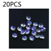 20-Piece K9 Crystal Octagon Beads, 2-Hole Faceted Glass Prism Chandelier Parts view 2