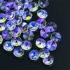 20-Piece K9 Crystal Octagon Beads, 2-Hole Faceted Glass Prism Chandelier Parts view 4