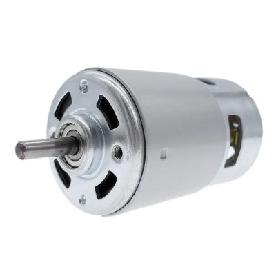 ZXAOMMBEA RS775 DC Motor, 12V/24V, Dual Ball Bearings, 3,000–15,000 RPM, High Torque, Low Noise, 1 pc (24V, 8,500 RPM)