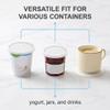 JIRVEX 2-Pack Reusable Yogurt Cup Silicone Lids view 2