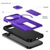 Rotating Stand Case for iPhone 11 Pro Max with Camera and Button Protection, Purple view 2