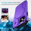 Rotating Stand Case for iPhone 11 Pro Max with Camera and Button Protection, Purple view 3