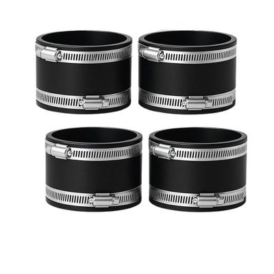 Rubber Hose Reducer with Stainless Steel Clamps, Straight Pipe Connector for Water, Drainage and Ventilation Pipes, 1 pc. (160 × 175 × 100)