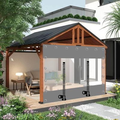 Transparent PVC Side Panels for Gazebos and Patios with Door