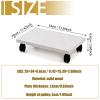 OAOAO Under-Desk Printer Stand with 4 Casters, Movable Copier Shelf and Storage Shelf, White, 11.42 x 13.39 x 2.60 in, 1 Piece view 2
