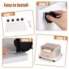 OAOAO Under-Desk Printer Stand with 4 Casters, Movable Copier Shelf and Storage Shelf, White, 11.42 x 13.39 x 2.60 in, 1 Piece view 3