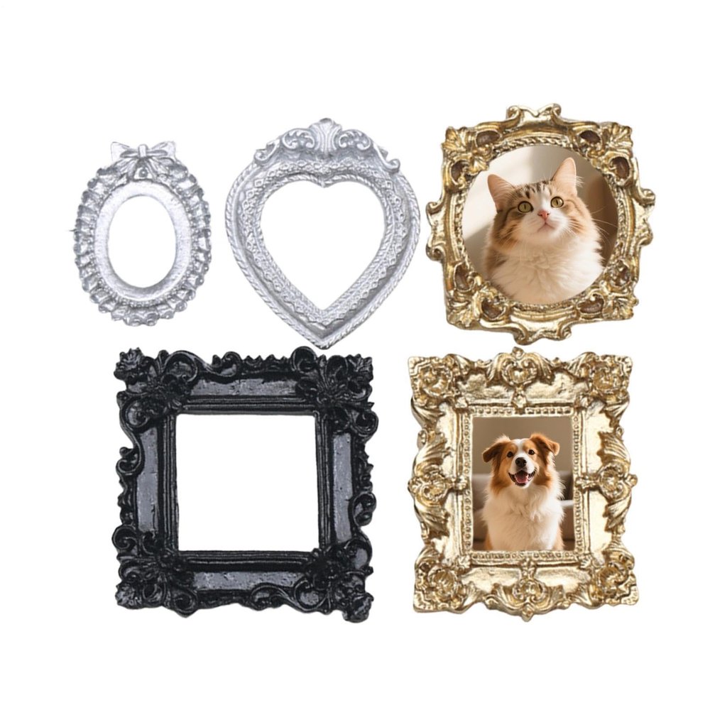 Vintage Mini Photo Frames, Set of 5