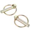 Heavy-Duty Retaining Pins with Ring, Gold-Tone, M10 x 45 mm, 8-Pack, for Trailers, Trucks and Lawn Mowers view 1