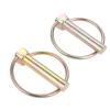Heavy-Duty Retaining Pins with Ring, Gold-Tone, M10 x 45 mm, 8-Pack, for Trailers, Trucks and Lawn Mowers view 3