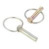 Heavy-Duty Retaining Pins with Ring, Gold-Tone, M10 x 45 mm, 8-Pack, for Trailers, Trucks and Lawn Mowers view 4