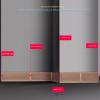 AMZBNEIDI Aluminum Baseboard Profiles, 4-Pack, 125 cm Solid Wood-Grain Aluminum Baseboards, Multicolor, 4080 mm (W, 80 mm) view 4