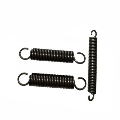Extension Springs with Hooks, 2 mm x 14 mm x 150 mm, 2-Pack, Black