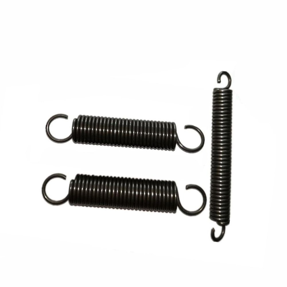 Extension Springs with Hooks, 2 mm x 14 mm x 150 mm, 2-Pack, Black