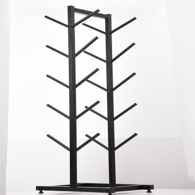 Double-Sided Skateboard Display Rack, Freestanding Organizer for Garage and Store Storage