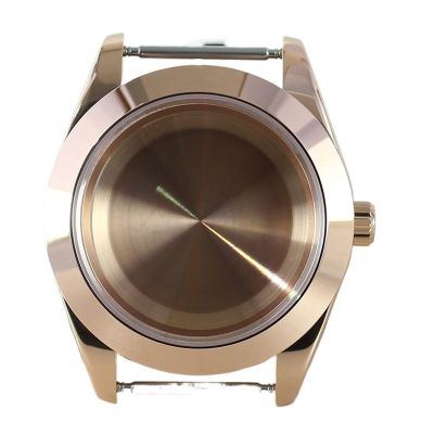 Gladiaond 1-Piece 36 mm Beveled Watch Case with Sapphire Crystal, Waterproof, for NH35, NH36, NH38 and NH34, Miyota 8215 Movement, 28.5 mm Dial (Rose Gold, 4.36 mm Miyota 8215)