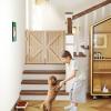 Solid Wood Saloon-Style Swinging Doors, Rustic Western Half Doors with Self-Closing Hinges and Hardware, for Hallways, Doorways, Bars, and Kitchens (I,44 x 35.4 in W x H) view 3