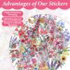180 Transparent Flower Stickers view 3