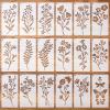18-Piece Reusable Flower Stencil Set view 1