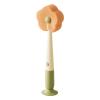 Soft Flower-Shaped Cleaning Brush with Long Handle view 1