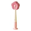 Soft Flower-Shaped Cleaning Brush with Long Handle view 2