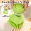 Cleaning Brush with Refillable Soap Dispenser, Soft Nylon Bristles view 2