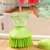 Cleaning Brush with Refillable Soap Dispenser, Soft Nylon Bristles view 3