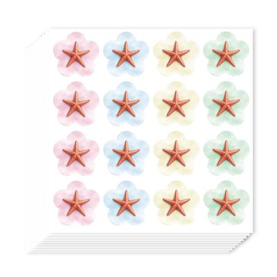 AHANDMAKER 320 Self-Adhesive Watercolor Starfish Stickers