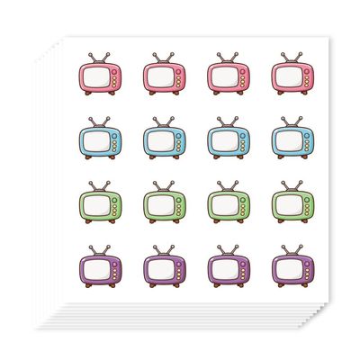 AHANDMAKER 320 Retro TV Stickers