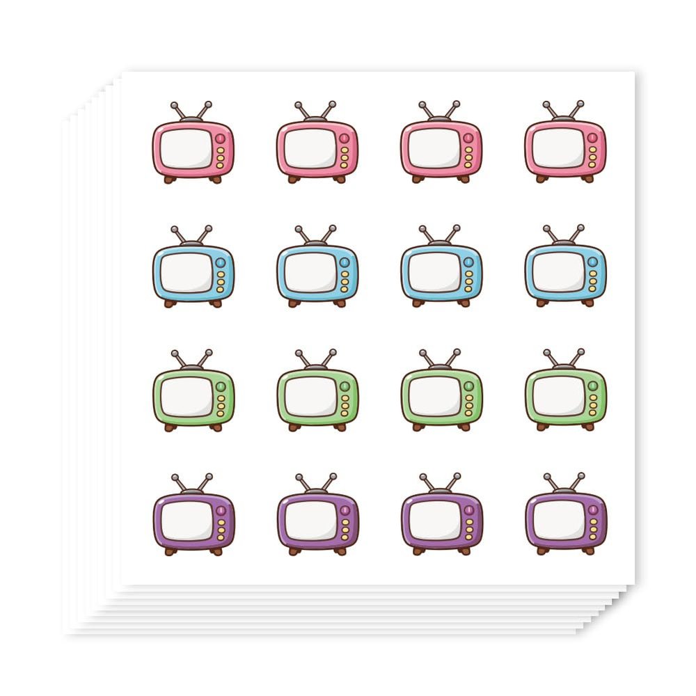 AHANDMAKER 320 Retro TV Stickers