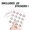 AHANDMAKER 320 Retro TV Stickers view 3