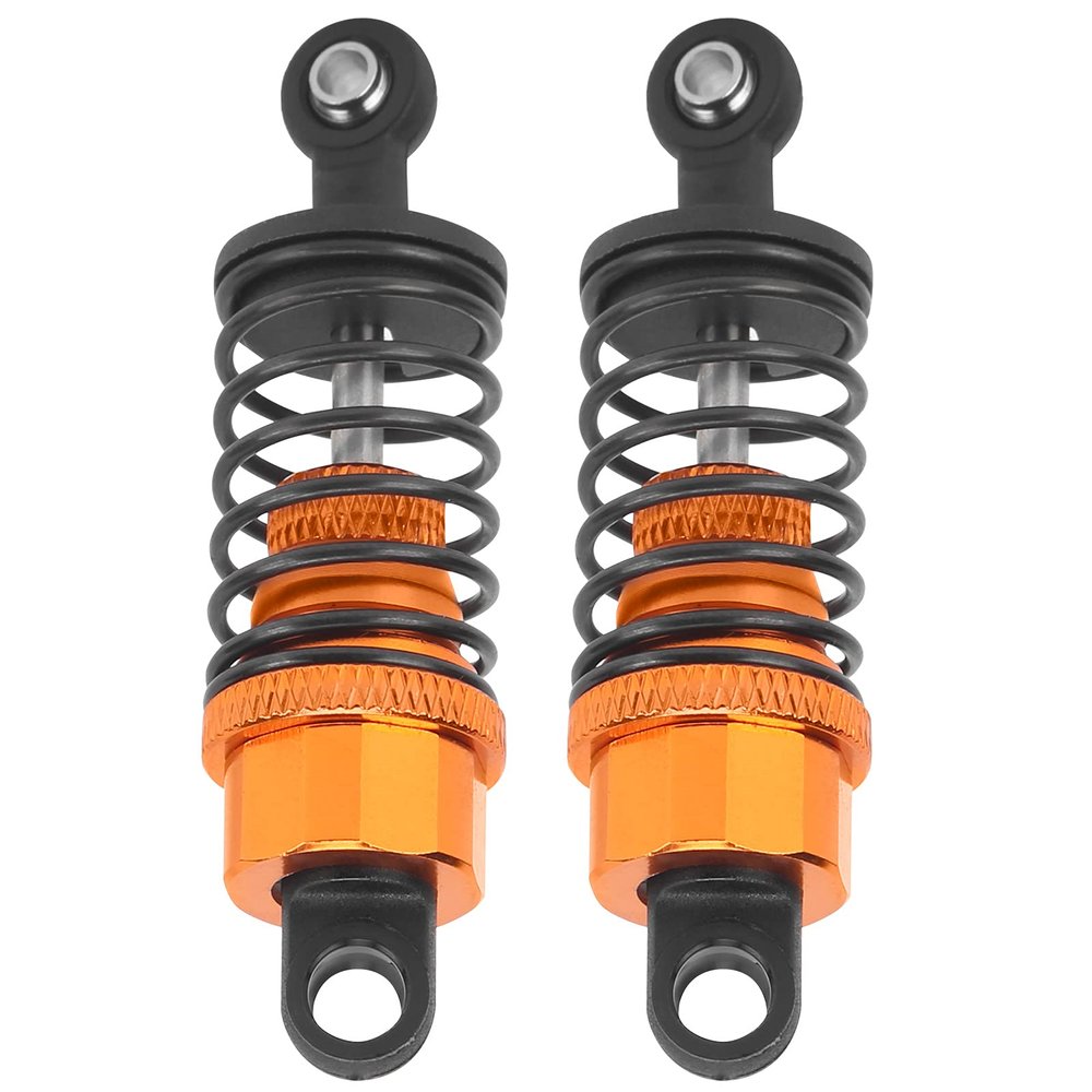 Naroote 2-Pack Adjustable 65 mm RC Shock Absorbers for SLASH 2WD and HPI Cars, Gold
