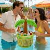 Inflatable Floating Cooler with Palm-Tree Décor view 2