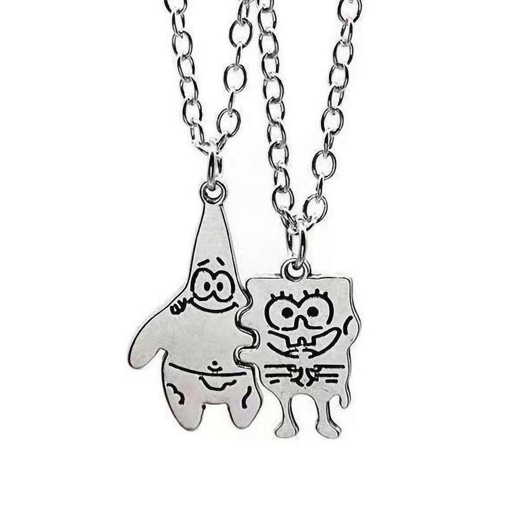 BirthZan 2-Pack SpongeBob Friendship Necklaces