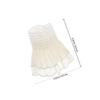KJHBV Women's Ruffled Wrist Cuffs, Removable Fake Sleeves view 2