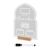 Ramadan Countdown Board with Acrylic Plate and Natural Wood Base for Eid al-Fitr Table Presentation view 1