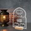 Ramadan Countdown Board with Acrylic Plate and Natural Wood Base for Eid al-Fitr Table Presentation view 2