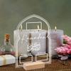 Ramadan Countdown Board with Acrylic Plate and Natural Wood Base for Eid al-Fitr Table Presentation view 3