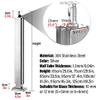 Stainless Steel 304 Railing Post Set for Patios and Stairs, 10–12 mm Panels, 76–140 cm High view 3